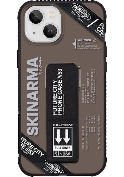 Apple Uyumlu iPhone 14 Kılıf Skinarma Şeffaf Desenli Airbag Tasarımlı Standlı Shimma Kapak