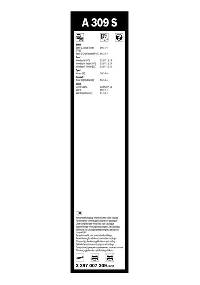 Bosch Aerotwin Silecek Seti - 650/475 Mm Bmw Serie 5 2017-2021 G30 G31 A309s