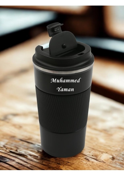 Kişiye Özel 500 Ml Termos Siyah Siyah