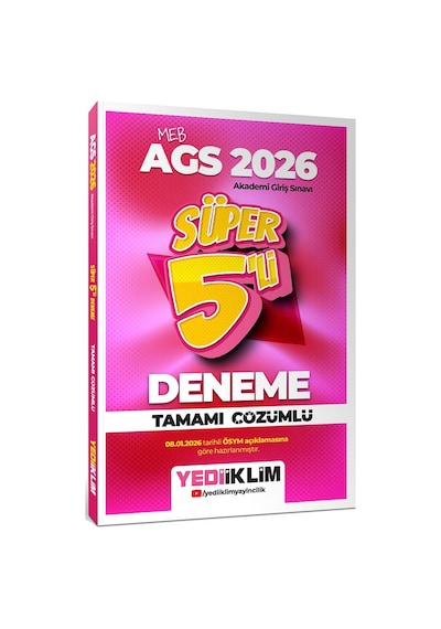 Yediiklim Yayınları 2026 Meb Ags Tamamı Çözümlü Süper 5 Li Deneme