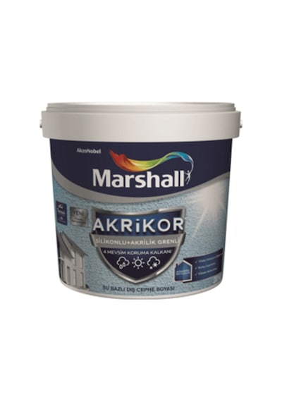 Marshall Akrikor Silikonlu + Akrilik Grenli Dış Cephe Boyası M7 20kg 20 KG
