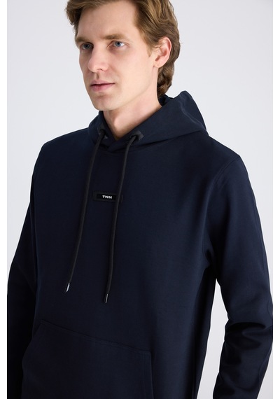 Twn Slim Fit Lacivert Düz Örgü Pamuklu Sweatshirt 5ece247020042 Çok Renkli