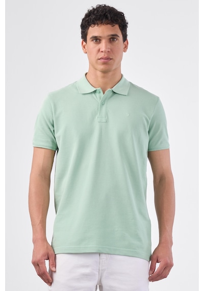 Dufy Mint Yeşili Düz Erkek T-shirt - Slim Fit Mint Yeşili