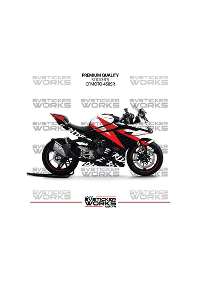 Cfmoto 450sr Kaplama Sticker Ride Or Die Design Motor Kaplama Modeli Hazır Kit Tüm Modeller Uyumlu Siyah