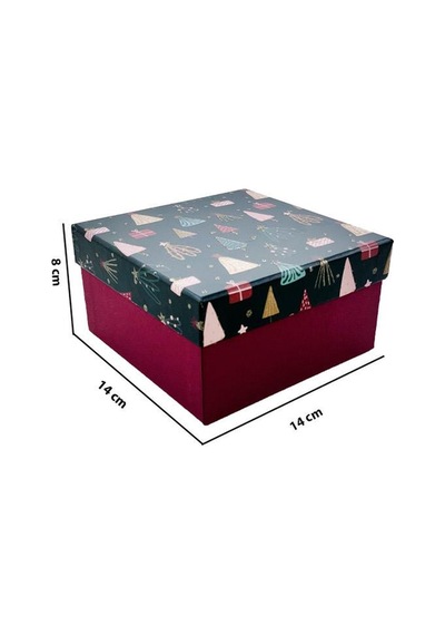 Teyreki Gıpta Emas Kare Hediyelik Boş Kutu No:1 - 14x14x8 cm