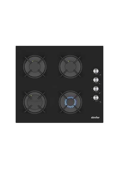 Simfer 4 Fonksiyon Trend Dijital Siyah Power Turbo 2'li Ankastre Set ( Fırın +  Ocak)