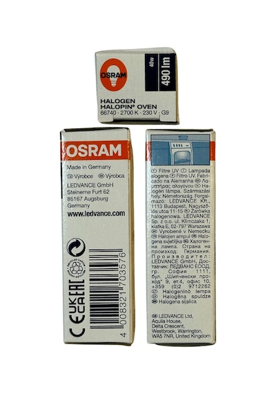 Osram Halopin Oven 40w 2700k Sarı Işık G9 Duylu Halojen Fırın Ampulü