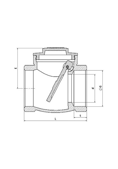 Çalparalı Çekvalf 1 1/4'' Dn32 Pn16 Klepsan Sarı Metal
