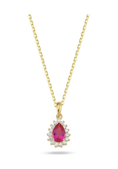 Goldkupe 14 Ayar Altın Yakut Modeli Kolye-5509