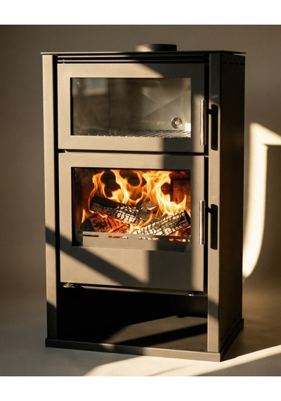 Goldfire Linea 11,5kw Odunluk Ve Fırınlı Çelik Soba Şömine