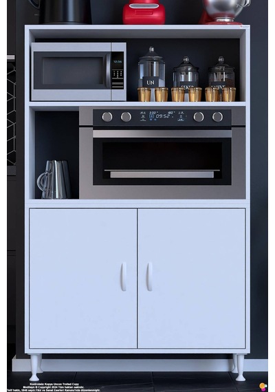 Duru 95 Cm Çift Kapaklı Mutfak Kiler Dolabı Raflı Mikrodalga Fırın Standı Banyo Dolabı 95x150x32 Cm Beyaz Duru 95 Cm Çift Kapaklı Mutfak Kiler Dolabı Raflı Mikrodalga Fırın Standı Banyo Dolabı 95x150x32 Cm Beyaz