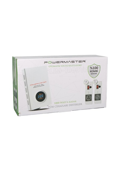 Powermaster Slım-1000 Otomatik 1000 Watt Voltaj Kombi Regülatörü