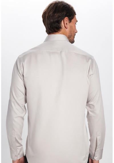 Tudors Erkek Regular Fit Klasik Kesim %100 Pamuk Saten Tek Cepli Taş Gömlek-32672 Taş