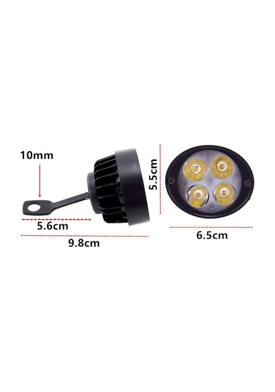 Knmaster Badger 12w Ayna Bağlantılı Motosiklet Sis Farı Takımı N11.3414