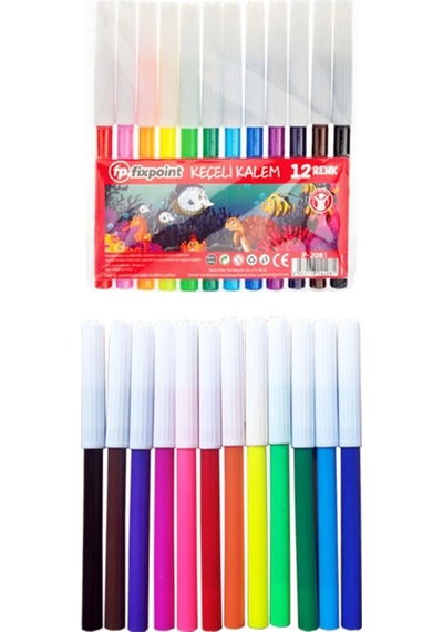 Osaka Sulu Boya 12'li Pastel Boya 12'li Silka Kuru Boya 12'li Fixpoint Keçeli Kalem 12'li Okul Seti