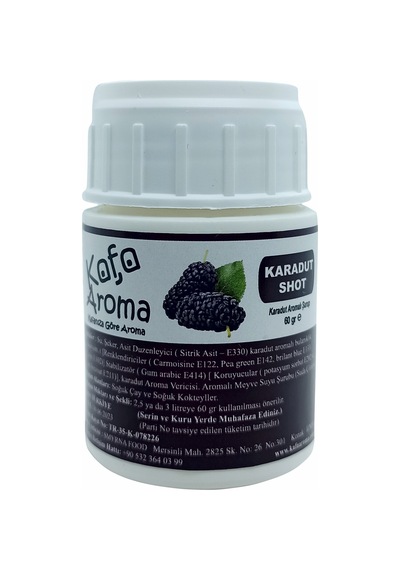 Kafa Aroma Karadut Aromalı Kokteyl Şurubu Punch Yapım Kiti Karadut Shot 60 G