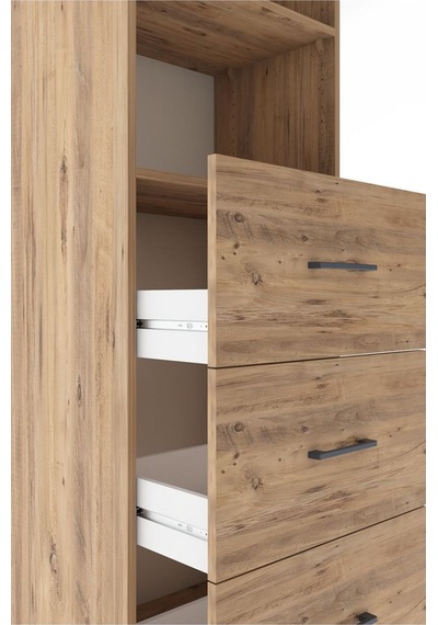 Hyperion Dolap 2 Raflı 3 Çekmeceli 60x44x182 Çam-çam Çam