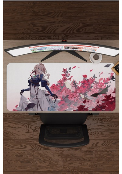 Violet Evergarden Anime V3 - 90x40 Xxl Gaming Kauçuk Kaymaz Taban Mouse Pad Fare Altlığı