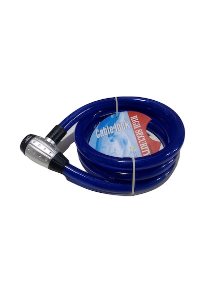 Anahtarlı Motosiklet Kilidi 25x2000 Mm Mavi Kilit
