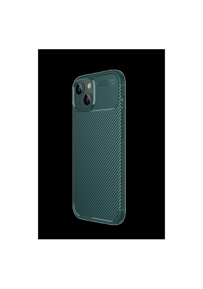 Apple iPhone Uyumlu 15 Kılıf Auto Focus Karbon Kapak - Yeşil