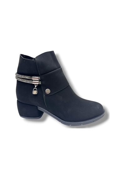 Erbay 508-26 Yağlı Deri Trend Fashion Kadın Bot Siyah