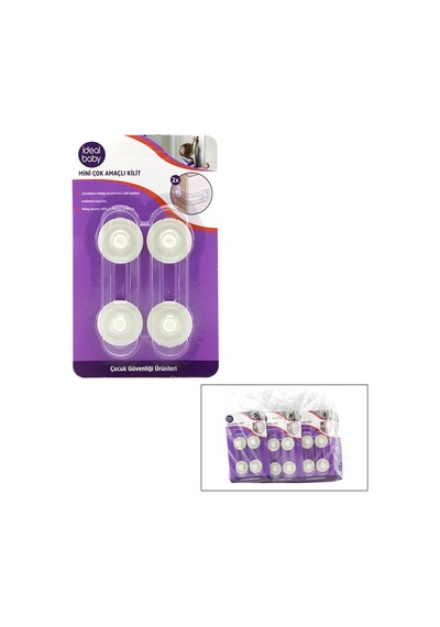 İdeal Baby Ide-04 Ide-18 Mini Çok Amaçlı Kilit 2 Adet Çocuk Emniyet - 24'li Paket Diğer