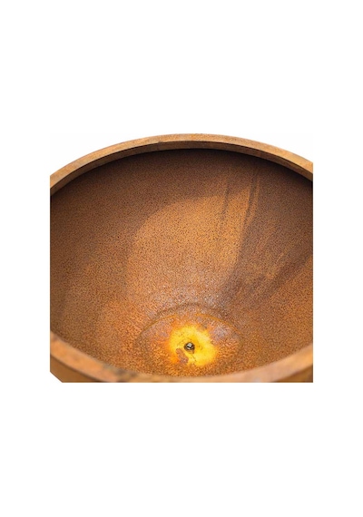 Corten Yuvarlak Saksı Küçük