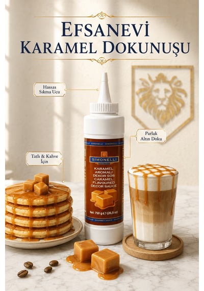 Simonelli Karamel Aromalı Dekor Sos 750 G