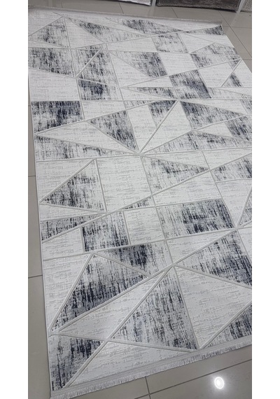 Safyün Halı Kadife Kf456 Gri 200 X 290 Renkli