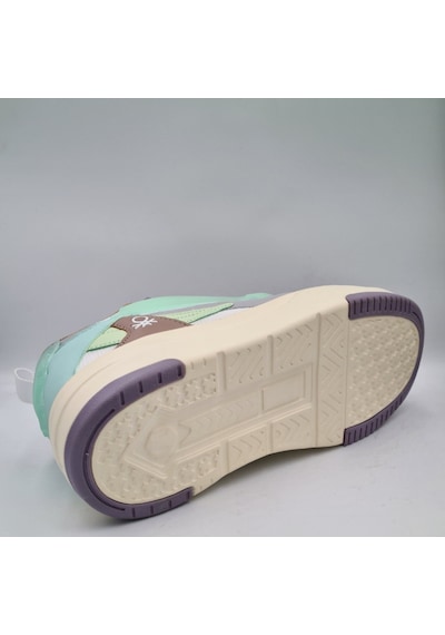 United Colors Of Benetton Benetton 10000 Beyaz Lila Kadın Sneaker Spor Ayakkabı Beyaz - Lila