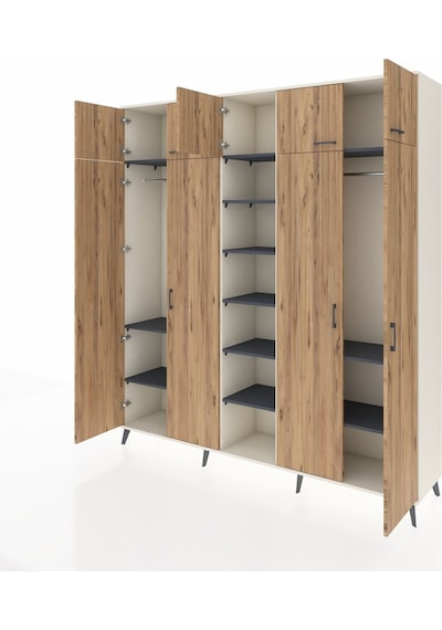 Hyperion Dolap 12 Raflı 9 Kapaklı 2 Askılı 220x44x243 Aytaşı-çam/antrasit Atlas Çam/antrasıt Hyperion Dolap 12 Raflı 9 Kapaklı 2 Askılı 220x44x243 Aytaşı-çam/antrasit Atlas Çam/antrasıt