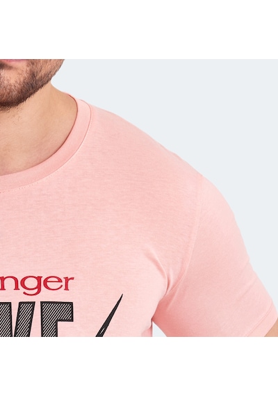 Slazenger KASSIA Erkek Baskılı Somon Tişört