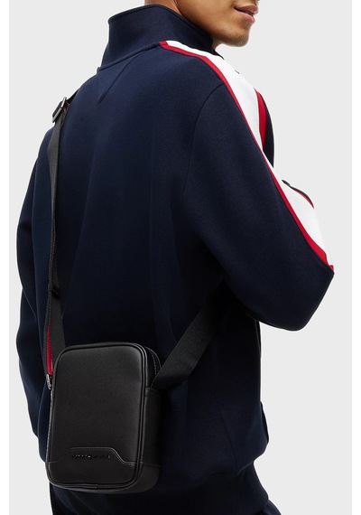 Tommy Hilfiger Logolu Ayarlanabilir Askılı Çanta Erkek Çanta Am0am14701 Bds Siyah