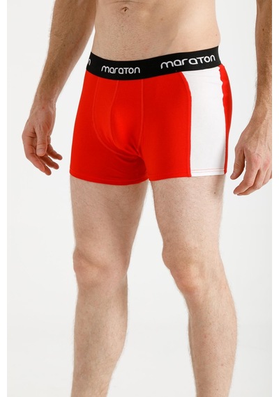 Maraton Sportswear Ekstra Slim Erkek Düz Paça Basic Kırmızı Boxer 20395-Kırmızı