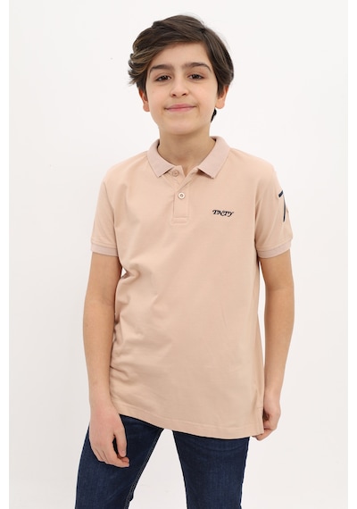 Toontoy Kids Toontoy Erkek Çocuk Nakışlı Tişört Bej