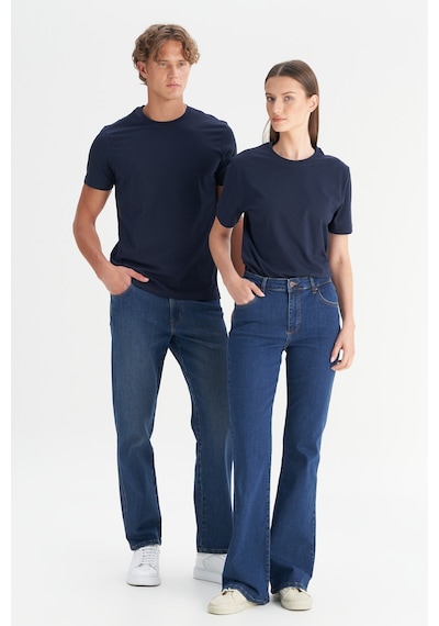 AC&Co / Altınyıldız Classics 4A4800000001LACXS Slim Fit Bisiklet Yaka Kısa Kol Pamuklu Erkek Tişört Lacivert