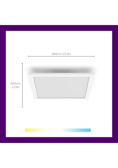 Wiz Beyaz Akıllı Sıva Üstü Rgb Kare Panel Tavan Armatürü 36w Renkli