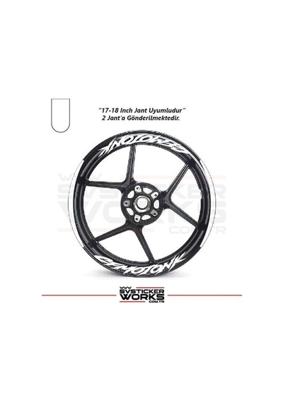 Cfmoto Nk Jant Sticker Motosiklet Jant Sticker Set Ay Modeli Beyaz