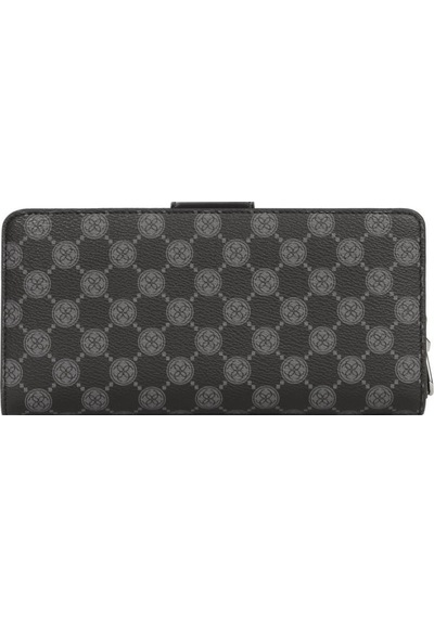 Cengiz Pakel Monogram Kadın Büyük Boy Mıknatıslı Cüzdan/portföy 65104p - Siyah 65104p-siyah-siyah Çok Renkli