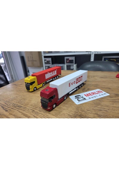 1/64 - Scania 4x2 Ve Tenteli Dorse Welly Tır Çekici