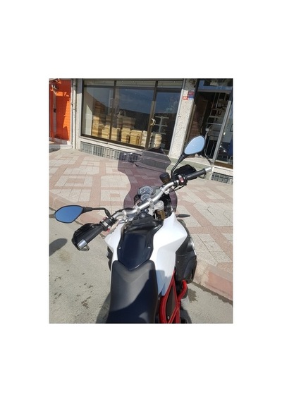 Zeus Motor Bmw F800 F650 Uyumlu Uzun Cam Koyu Füme 45cm 4mm Motosiklet Camı