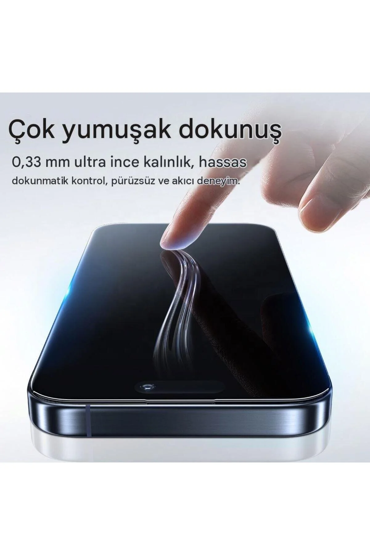 Apple Uyumlu iPhone 15 Pro Ekran Koruyucu 9h Kırılmaz Temperli Cam Çizilmez Parmak İzi Önleyici