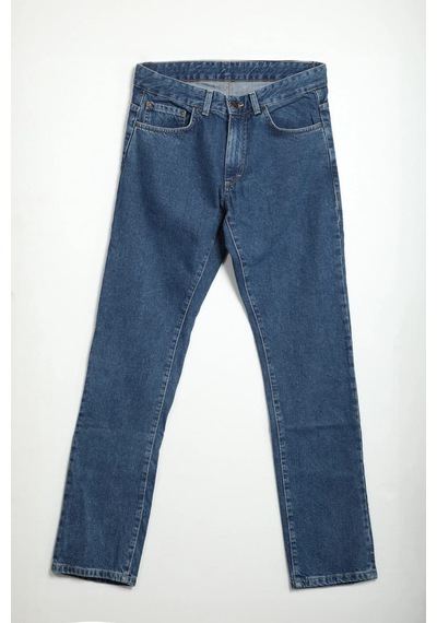 Blue White Erkek Regular Fit Normal Kesim %100 Pamuk Koyu Mavi Jean Pantolon 42