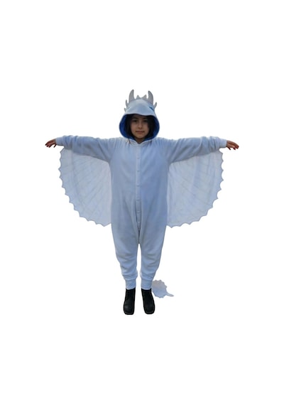 Işığın Öfkesi Ejderha Kostümü Beyaz Ejderha Pijama Tulum Kostüm