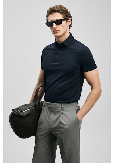 Lufian Jaxon Hi- Tech Performance Dikişsiz Polo Tişört Lacivert 111040241100200