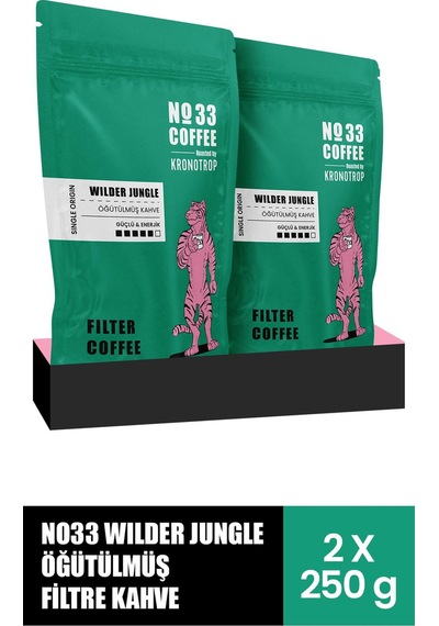 No 33 Wilder Jungle Filtre Öğütülmüş Kahve 250 Gr X 2 Adet Öğütülmüş