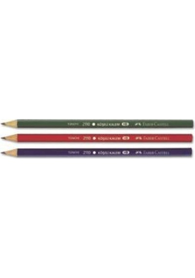 Faber-castell 12'li Köşeli Kurşun Kalem Karışık