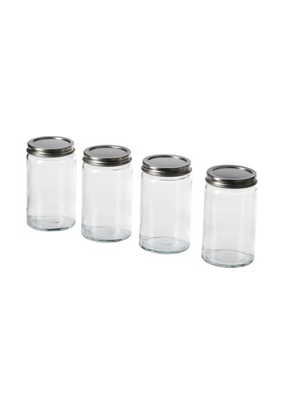 Ikea Cıtronhaj Baharatlık Seti 4 Parça 350 Ml 12 X 7 Cm Gümüş Şeffaf Gümüş - Şeffaf