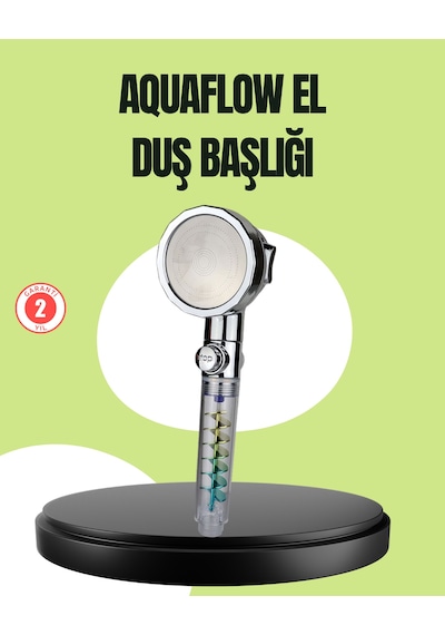 Basınçlı El Duşu Başlığı Döner Pervaneli, Göz Kamaştıran Yağmur Etkisi