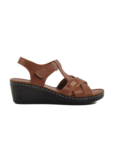 Taba Topuklu Kadın Sandalet 673572 Z Taba